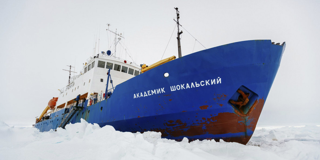 Antarctica Icebound Ship